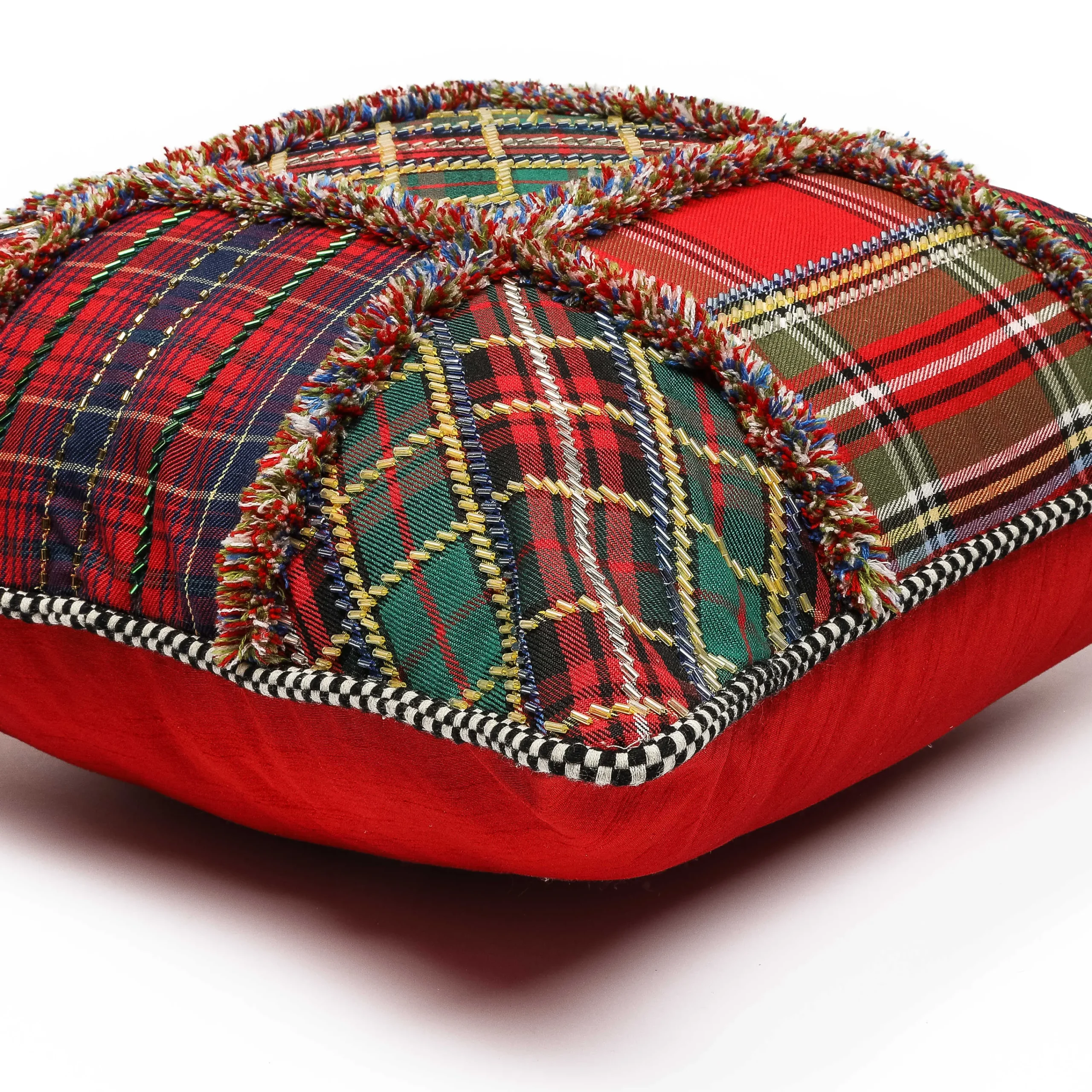 MacKenzie-Childs Holiday|Pillows, Throws, & Cushions<Tartastic Patch Throw Pillow