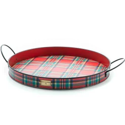 MacKenzie-Childs Holiday|Outdoor<Tartastic Serving Trays, Set of 2