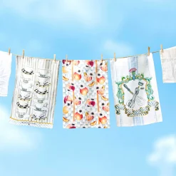 MacKenzie-Childs Kitchen & Table Linens<Tea Cups Dish Towel
