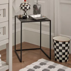 MacKenzie-Childs Bath & Bath Accessories|Rugs<Texture Check Sterling  White Basic Bath Rug