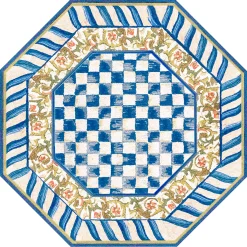 MacKenzie-Childs Rugs<Truly Royal Check 6' Octagon Washable Rug