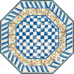 MacKenzie-Childs Rugs<Truly Royal Check 6' Octagon Washable Rug