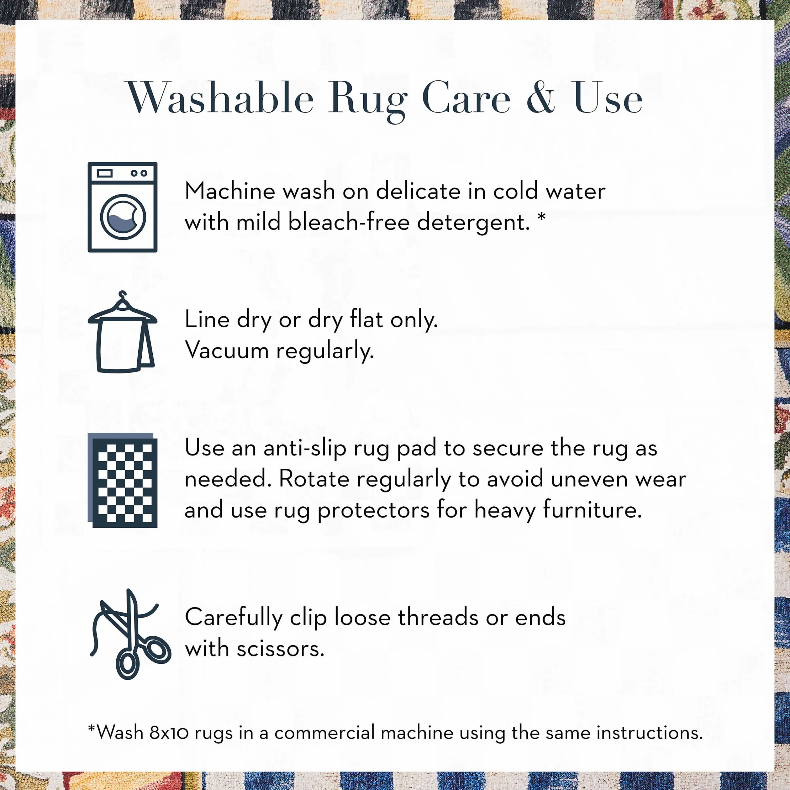 MacKenzie-Childs Rugs<Truly Royal Check 6' Octagon Washable Rug