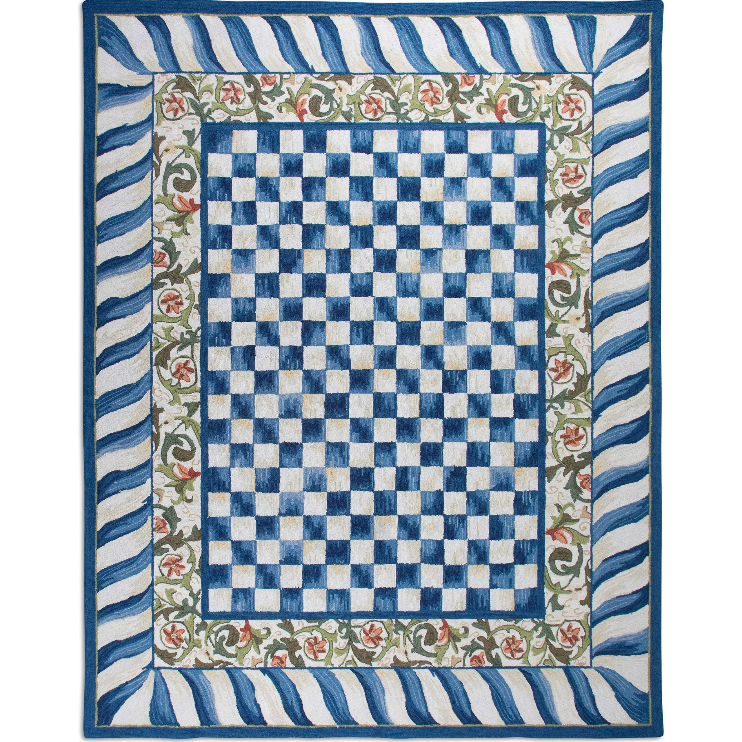MacKenzie-Childs Rugs<Truly Royal Check  8' x 10' Rug