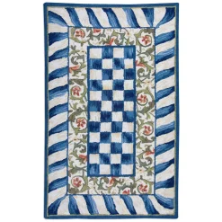 MacKenzie-Childs Rugs<Truly Royal Check 3' x 5' Rug