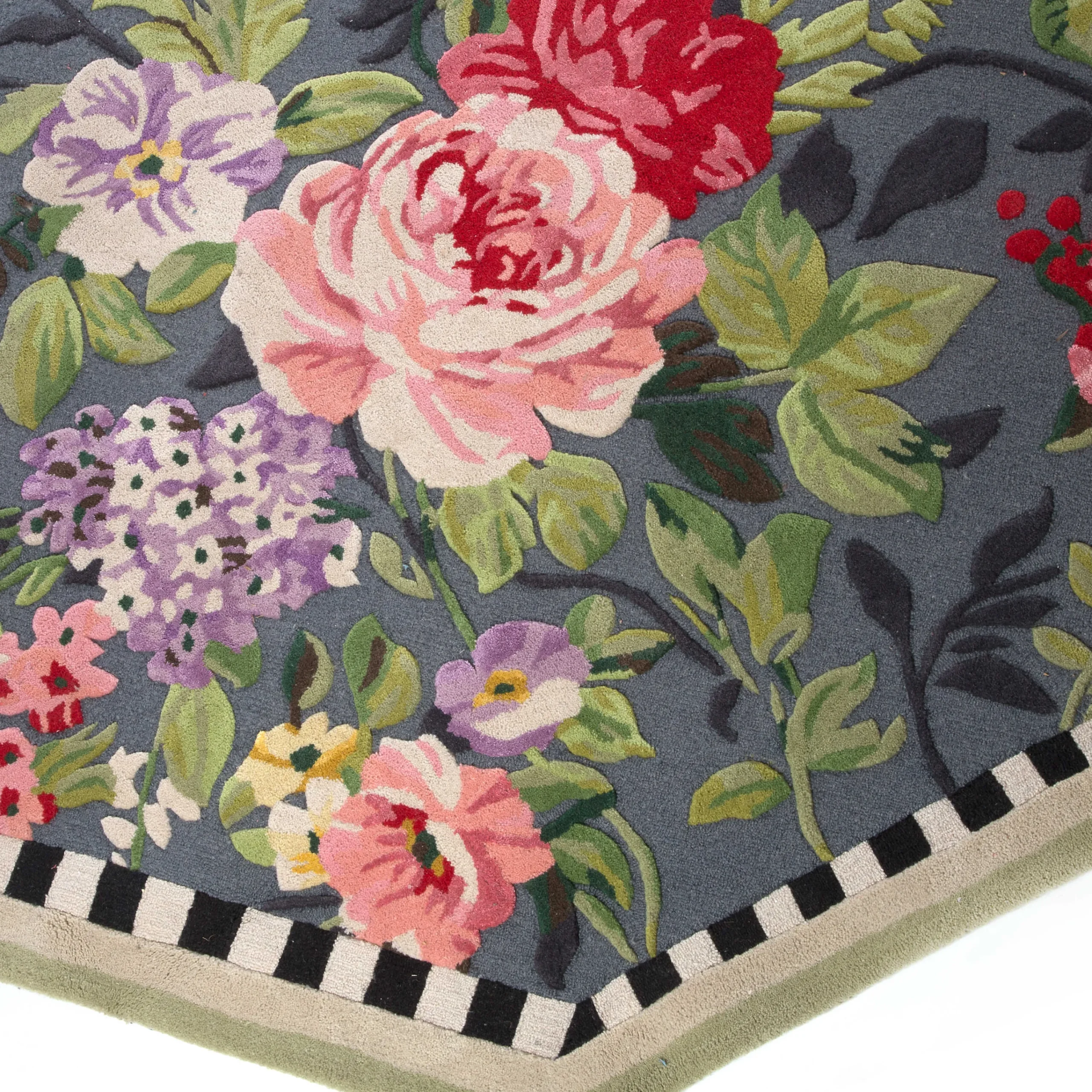 MacKenzie-Childs Rugs<Tudor Rose 6' Octagon Rug