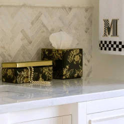 MacKenzie-Childs Bath & Bath Accessories<Twilight Toile Boutique Tissue Box Cover