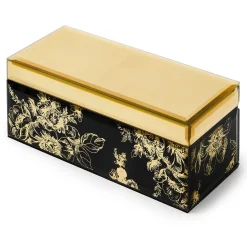 MacKenzie-Childs Room Accents<Twilight Toile Decorative Box with Gold Hinged Lid