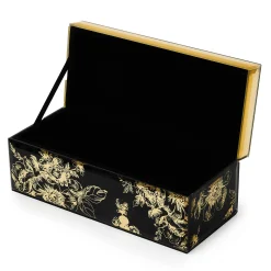 MacKenzie-Childs Room Accents<Twilight Toile Decorative Box with Gold Hinged Lid