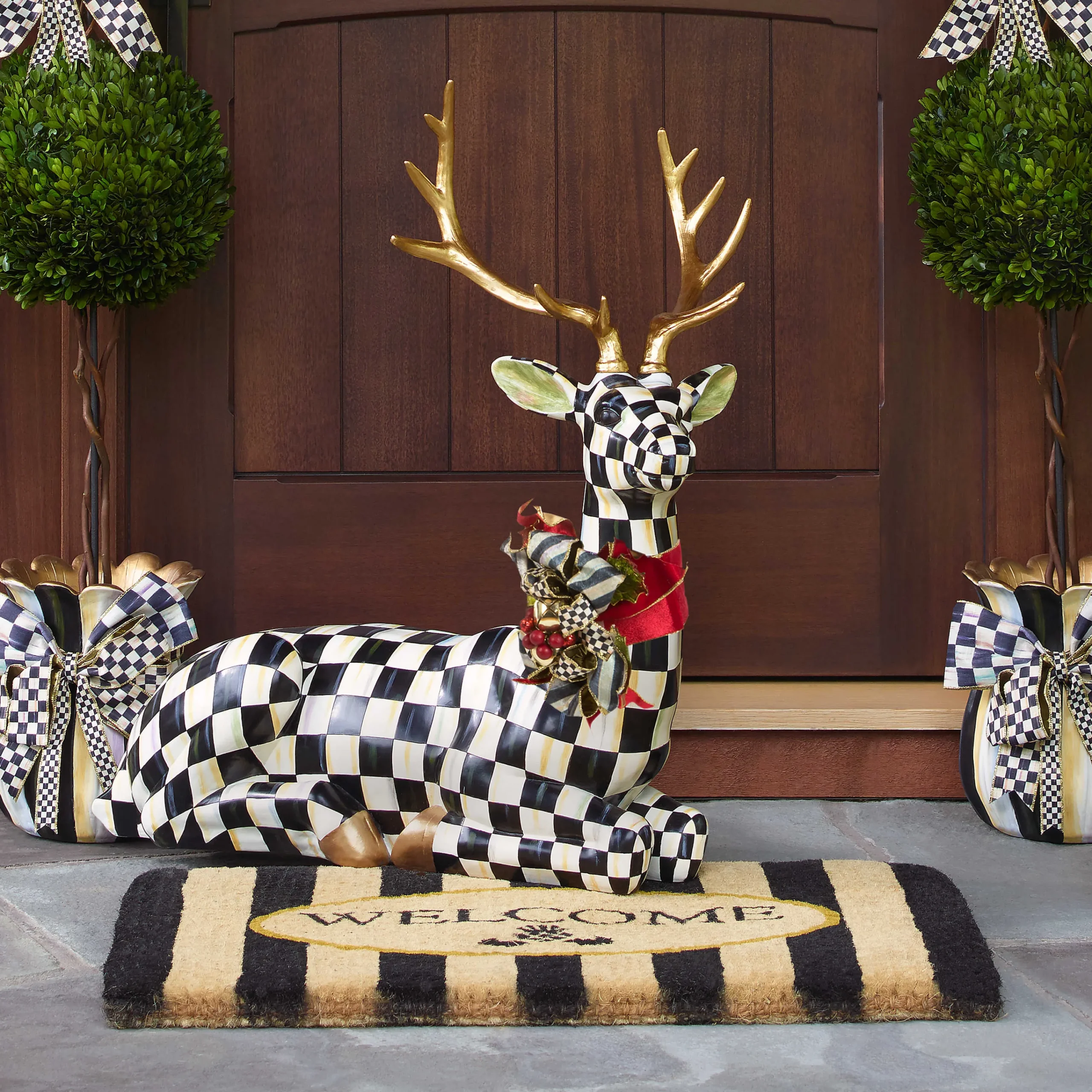 MacKenzie-Childs Rugs<Welcome Awning Stripe Entrance Mat