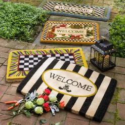 MacKenzie-Childs Rugs<Welcome Awning Stripe Entrance Mat