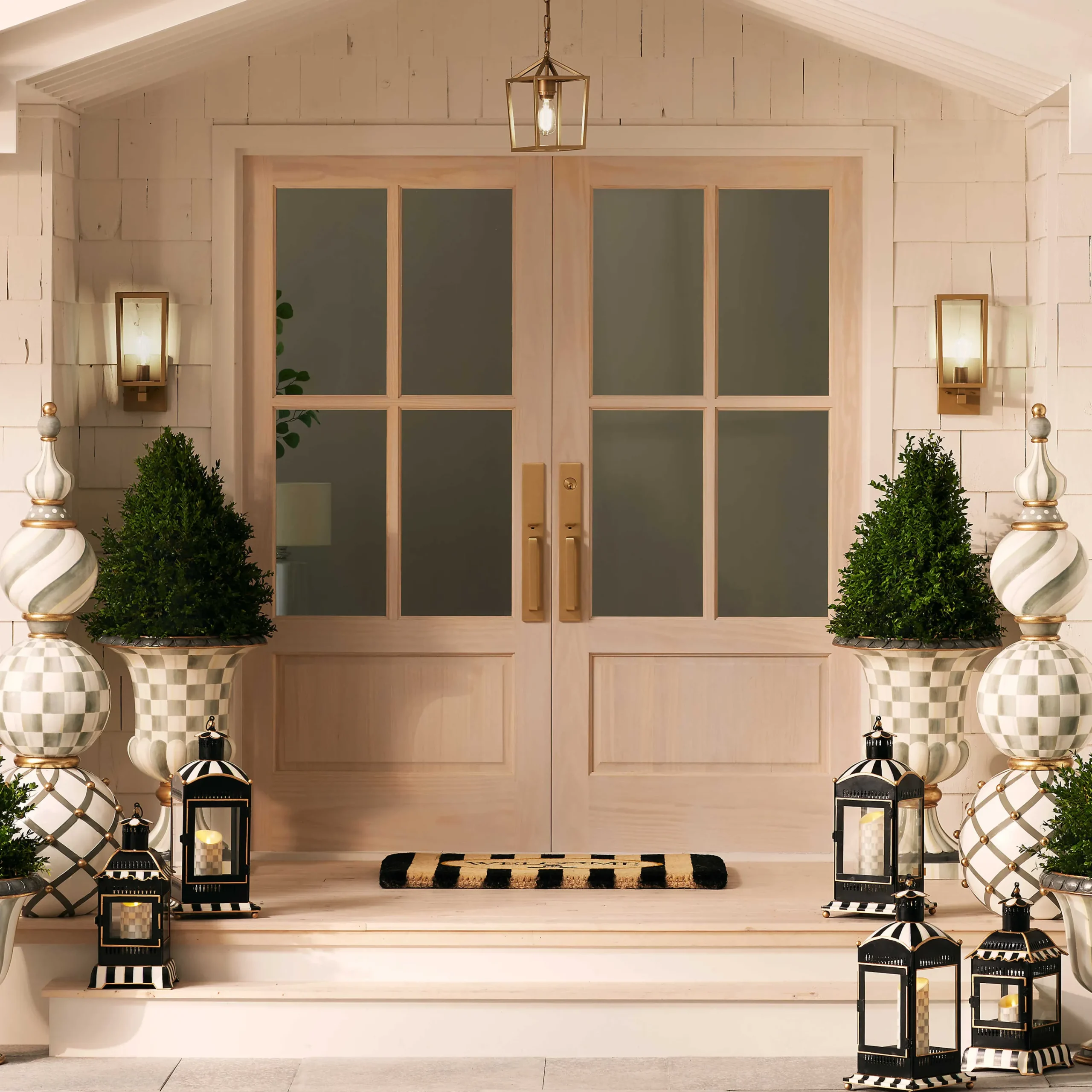 MacKenzie-Childs Rugs<Welcome Awning Stripe Entrance Mat