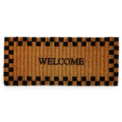 MacKenzie-Childs The Fall Shop|Rugs<Welcome Checked Double Door Entrance Mat