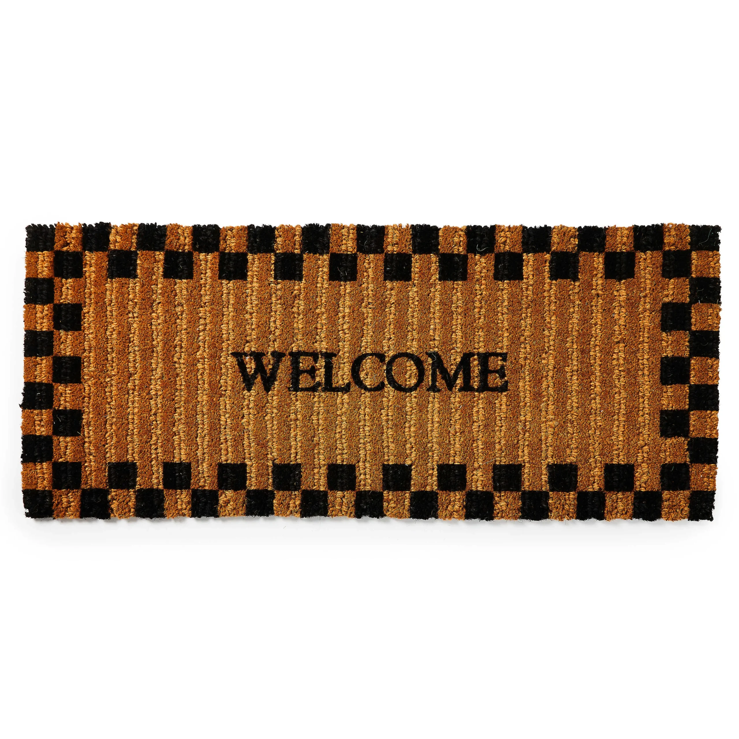 MacKenzie-Childs The Fall Shop|Rugs<Welcome Checked Double Door Entrance Mat