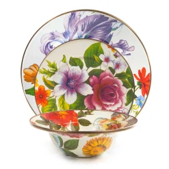 MacKenzie-Childs Kitchen & Dining Sets|Dinnerware & Flatware<White Flower Market 3 Piece Place Setting