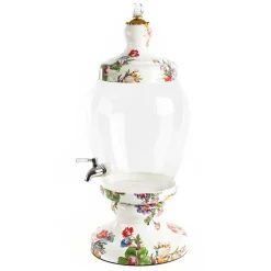 MacKenzie-Childs Drinkware|Bar Entertaining<White Flower Market Beverage Hostess