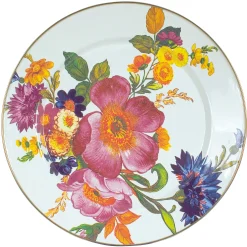 MacKenzie-Childs Dinnerware & Flatware<White Flower Market Charger/Plate