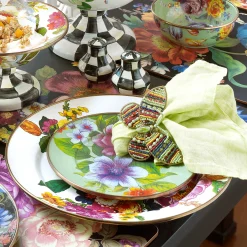 MacKenzie-Childs Dinnerware & Flatware<White Flower Market Charger/Plate