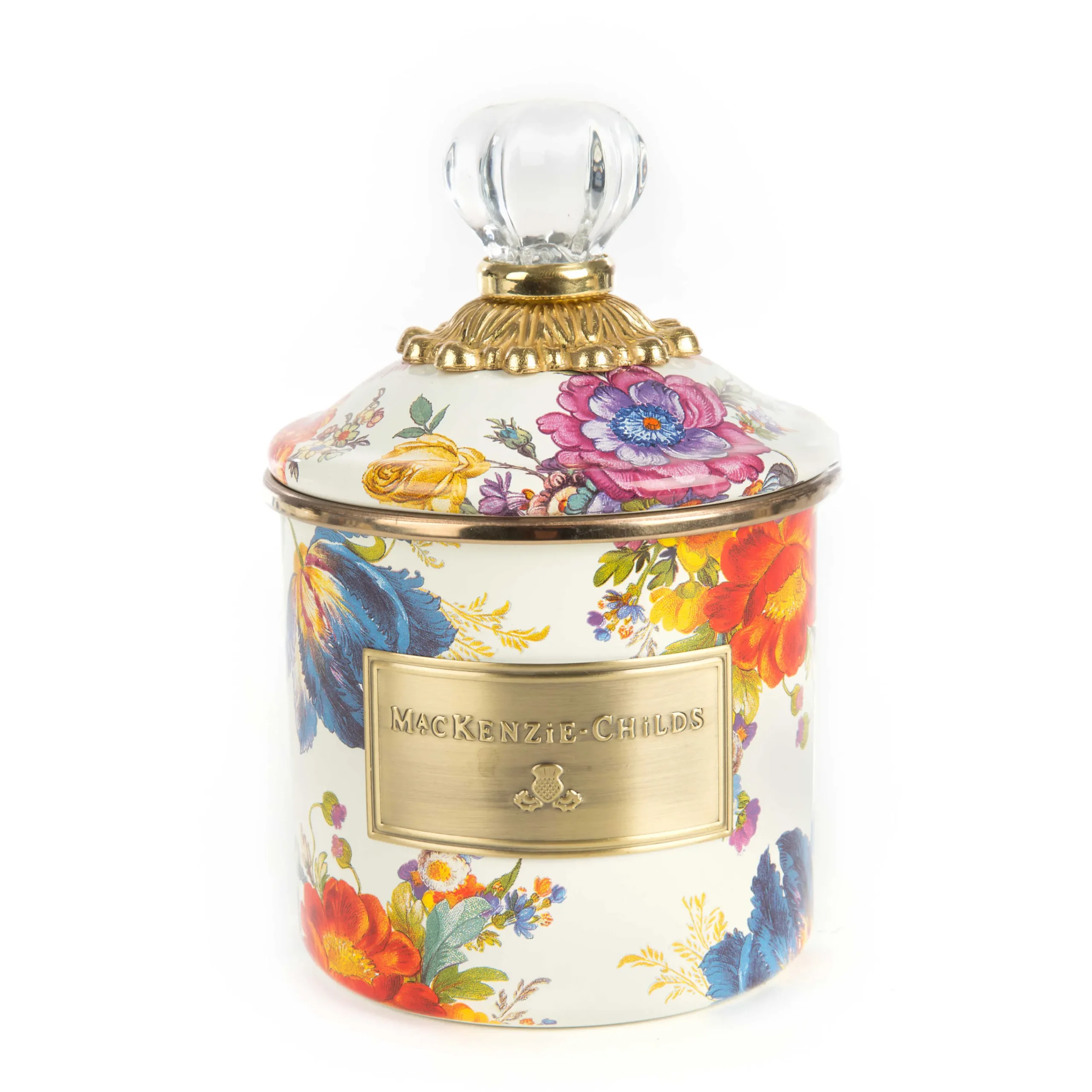 MacKenzie-Childs Room Accents|Kitchen Storage & Organization<White Flower Market Demi Canister