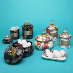 MacKenzie-Childs Room Accents|Kitchen Storage & Organization<White Flower Market Demi Canister