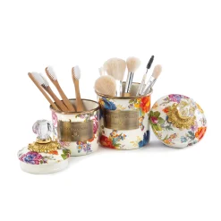 MacKenzie-Childs Room Accents|Kitchen Storage & Organization<White Flower Market Demi Canister