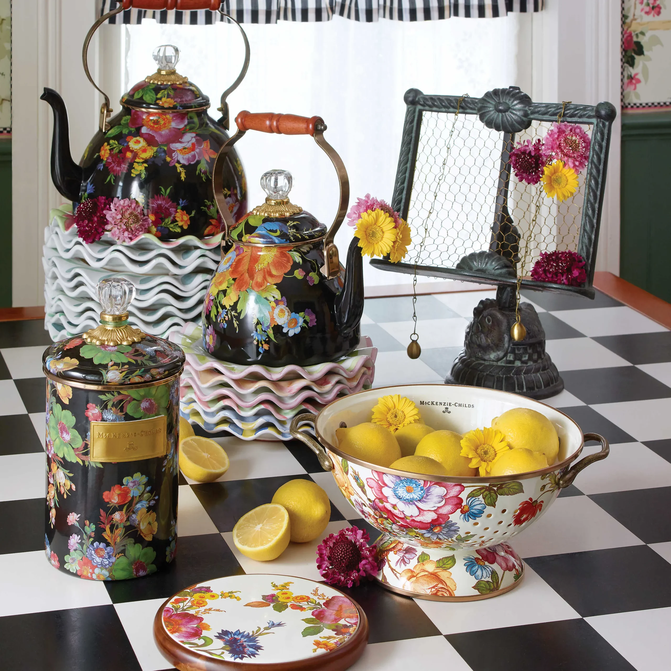 MacKenzie-Childs Kitchen Utensils & Tools<White Flower Market Large Colander