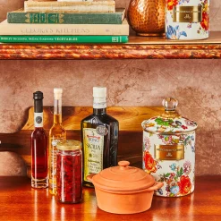 MacKenzie-Childs Room Accents|Kitchen Storage & Organization<White Flower Market Medium Canister