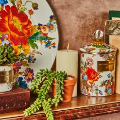 MacKenzie-Childs Room Accents|Kitchen Storage & Organization<White Flower Market Medium Canister