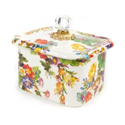 MacKenzie-Childs Kitchen Storage & Organization<White Flower Market Recipe Box