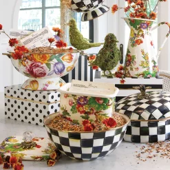 MacKenzie-Childs Kitchen Storage & Organization<White Flower Market Recipe Box