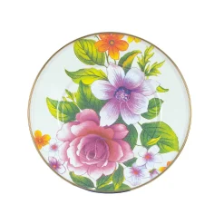 MacKenzie-Childs Dinnerware & Flatware<White Flower Market Salad/Dessert Plate