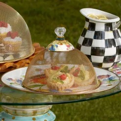 MacKenzie-Childs Bar Entertaining|Serveware<White Flower Market Serving Platter