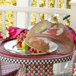 MacKenzie-Childs Bar Entertaining|Serveware<White Flower Market Serving Platter