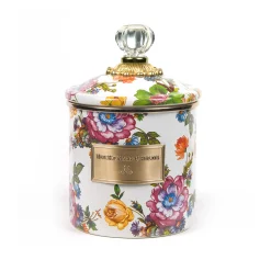 MacKenzie-Childs Room Accents|Kitchen Storage & Organization<White Flower Market Small Canister