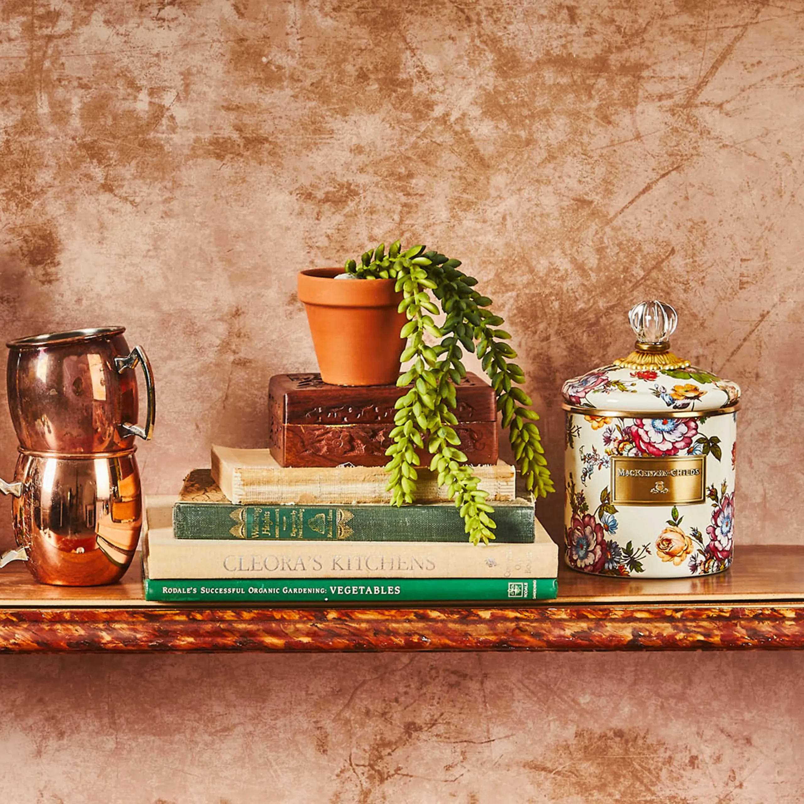 MacKenzie-Childs Room Accents|Kitchen Storage & Organization<White Flower Market Small Canister