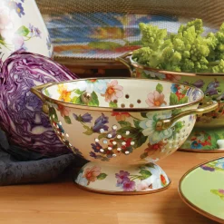 MacKenzie-Childs Kitchen Utensils & Tools<White Flower Market Small Colander