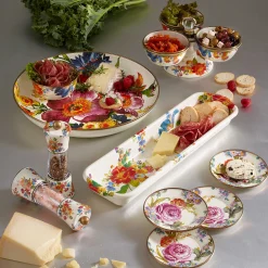 MacKenzie-Childs Bar Entertaining|Serveware<White Flower Market Triplicity