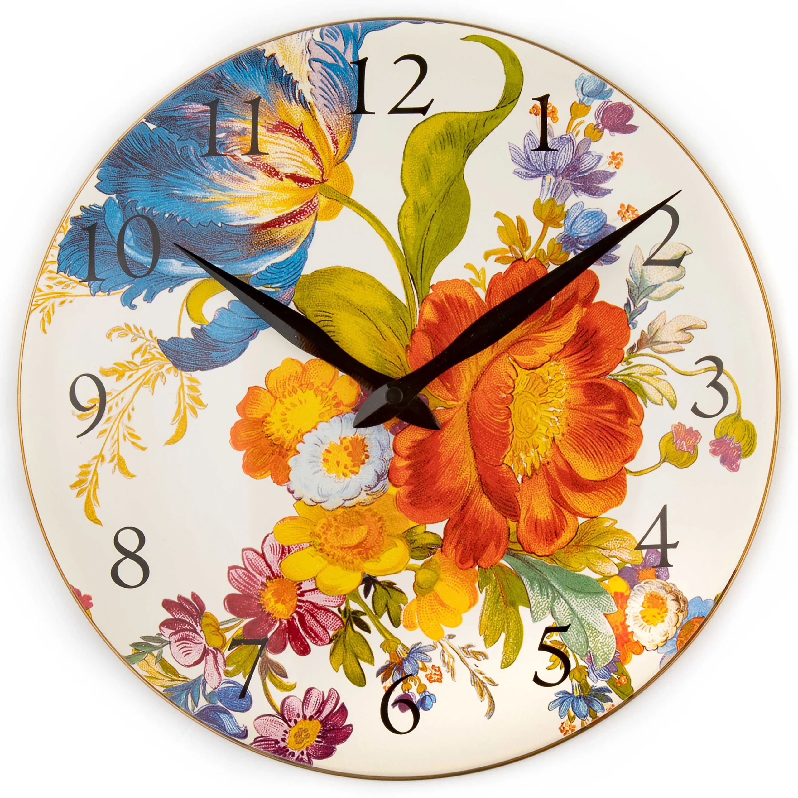 MacKenzie-Childs Room Accents<White Flower Market Wall Clock