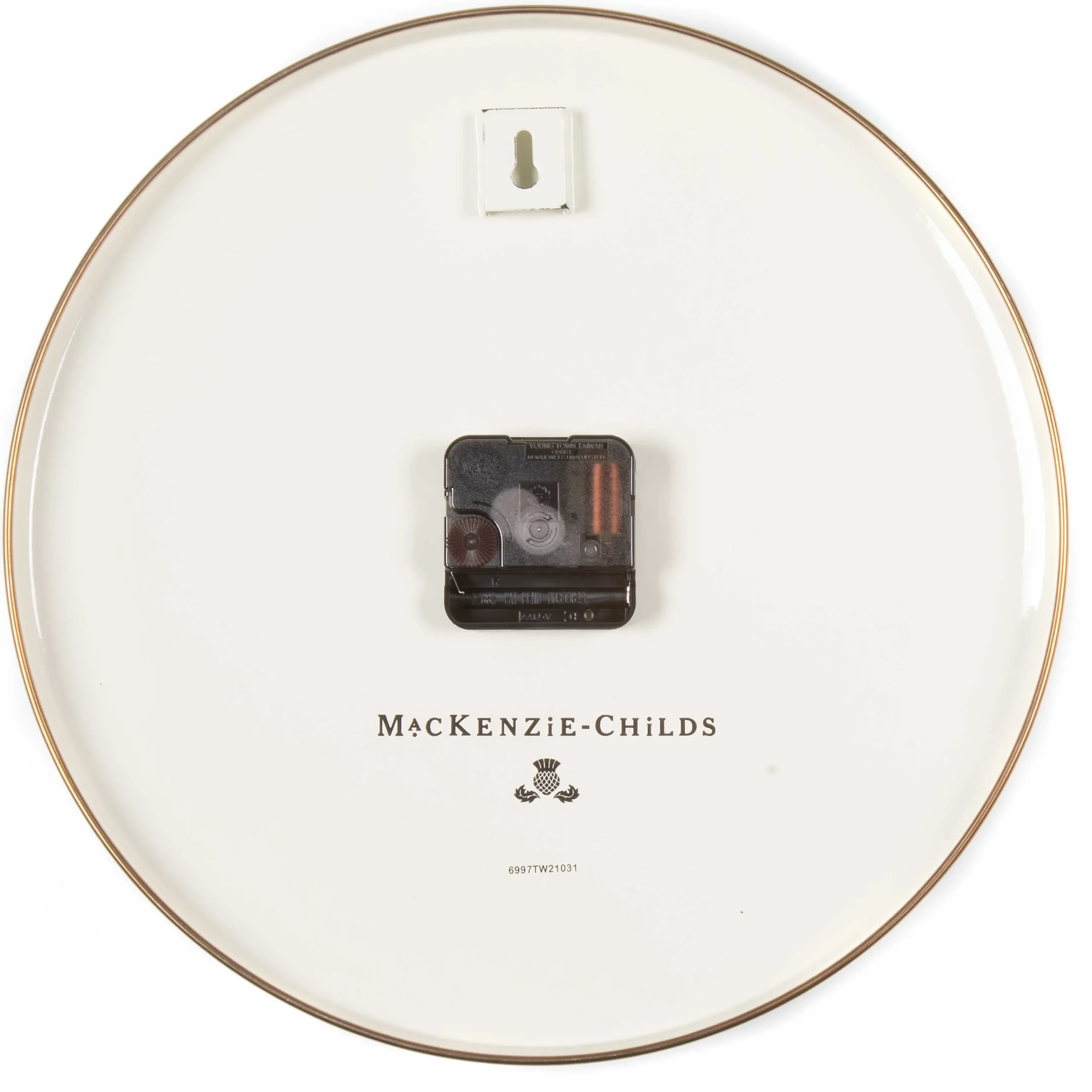 MacKenzie-Childs Room Accents<White Flower Market Wall Clock