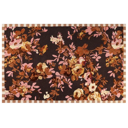 MacKenzie-Childs Rugs<Wild Rose Floral 5' x 8' Rug