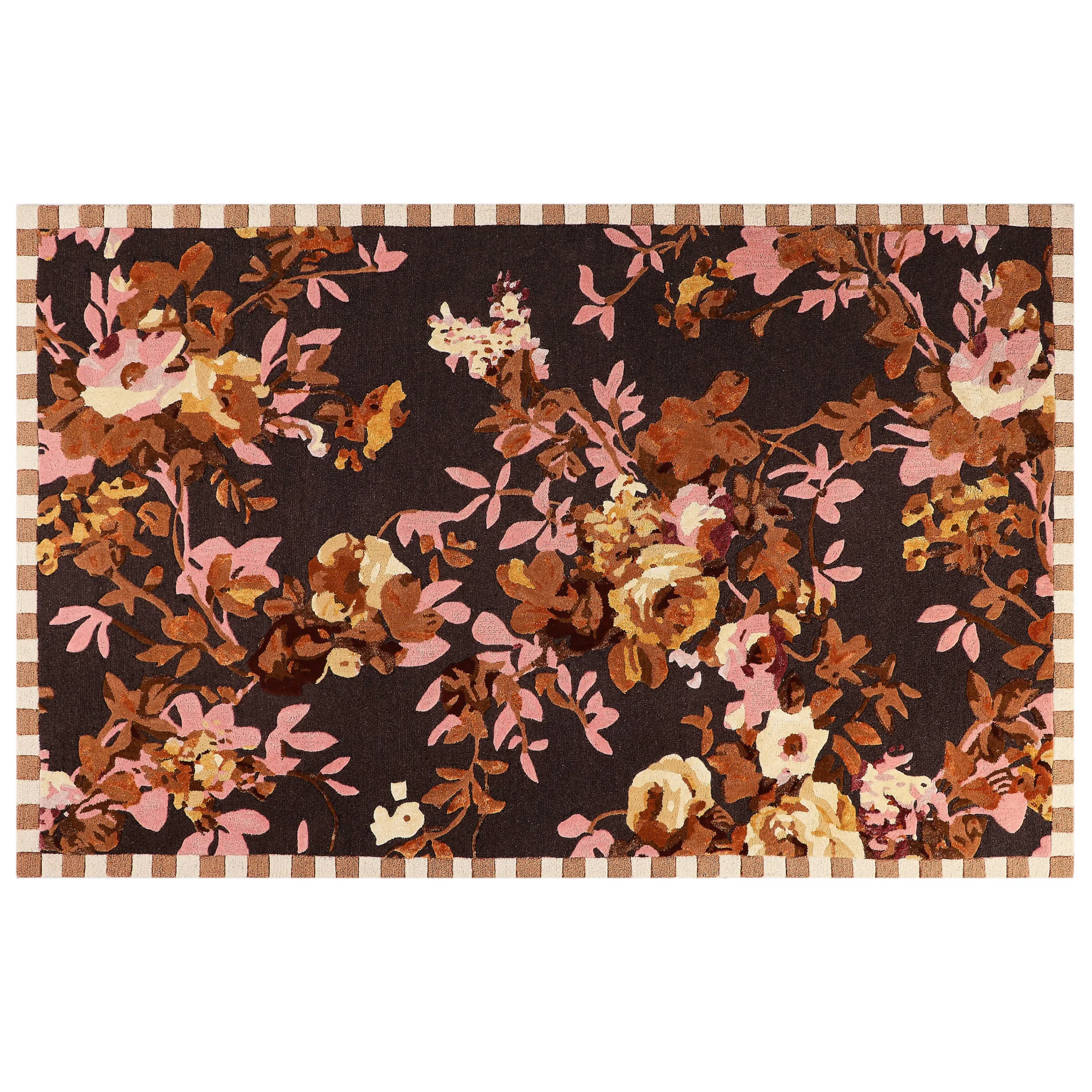 MacKenzie-Childs Rugs<Wild Rose Floral 5' x 8' Rug
