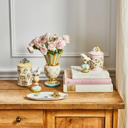 MacKenzie-Childs Spring|Room Accents<Wildflowers Bird Topiaries - Set of 2