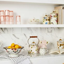 MacKenzie-Childs Kitchen Storage & Organization<Wildflowers Blue Enamel Medium Canister