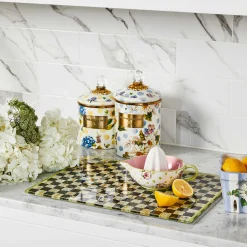 MacKenzie-Childs Kitchen Storage & Organization<Wildflowers Blue Enamel Medium Canister