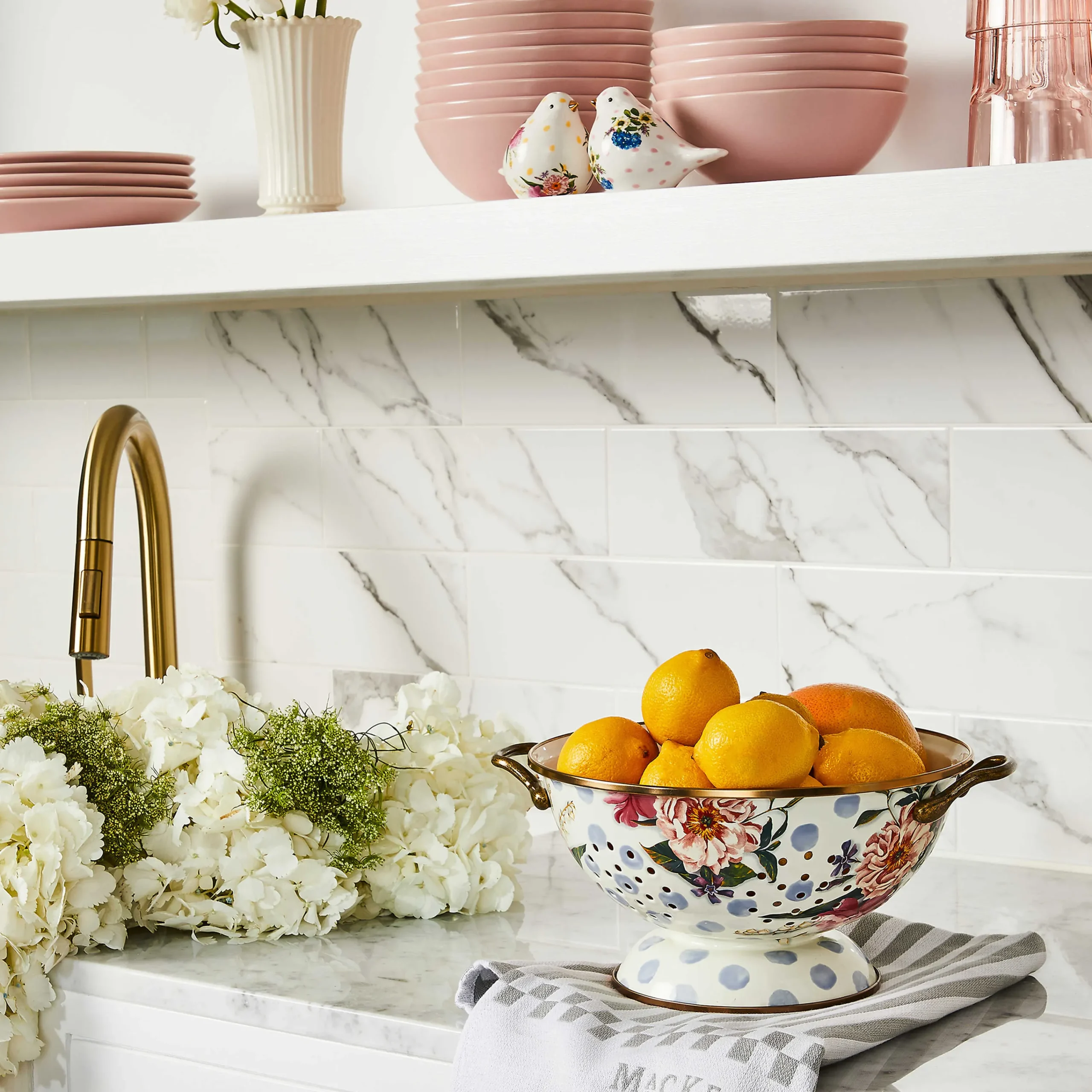 MacKenzie-Childs Kitchen Utensils & Tools<Wildflowers Blue Large Colander