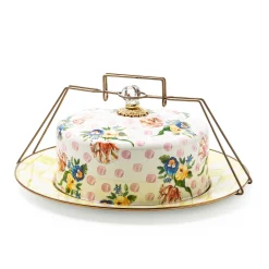 MacKenzie-Childs Serveware<Wildflowers Pink Cake Carrier