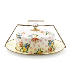 MacKenzie-Childs Serveware<Wildflowers Pink Cake Carrier