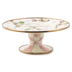 MacKenzie-Childs Serveware<Wildflowers Pink Mini Pedestal Platter