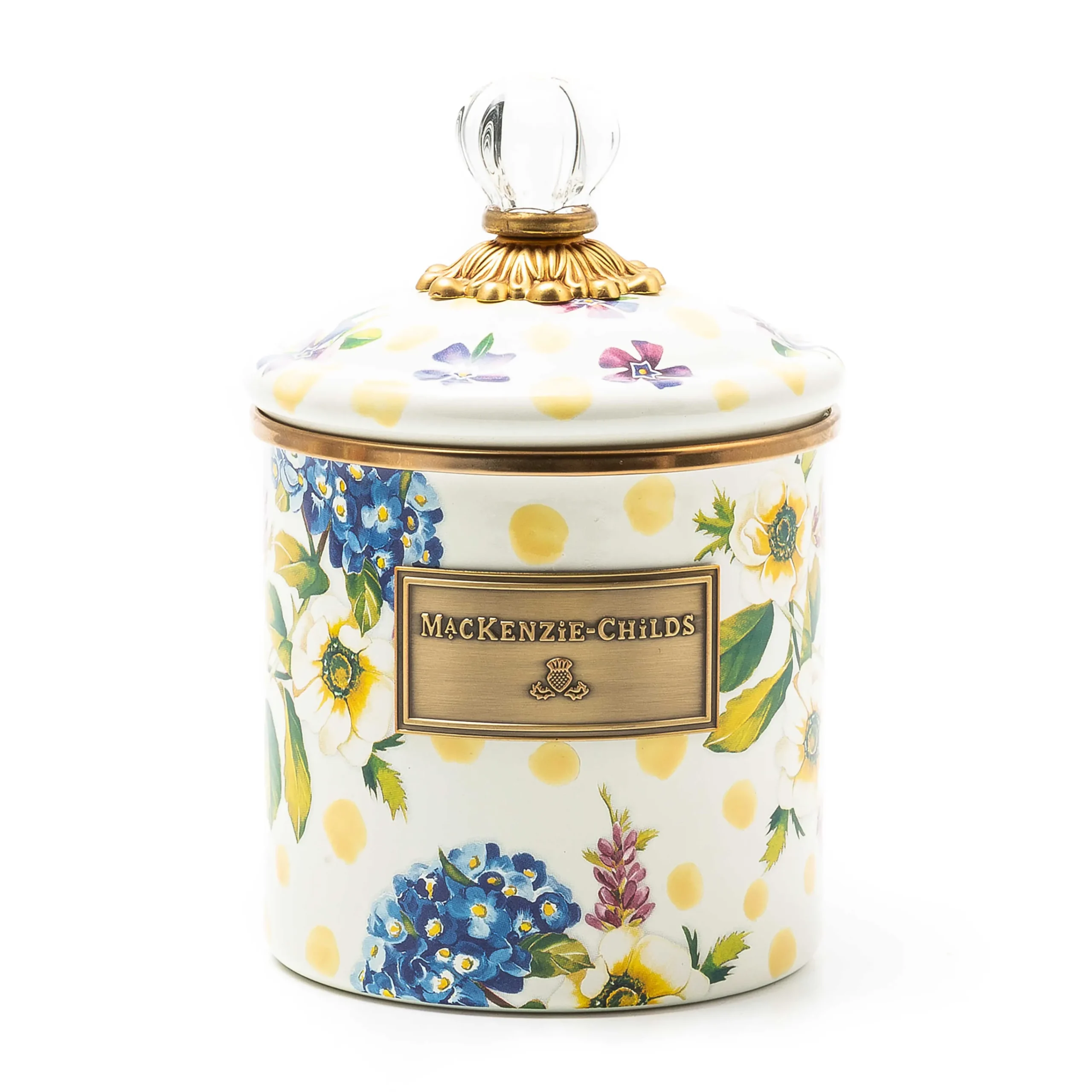 MacKenzie-Childs Kitchen Storage & Organization<Wildflowers Yellow Small Canister
