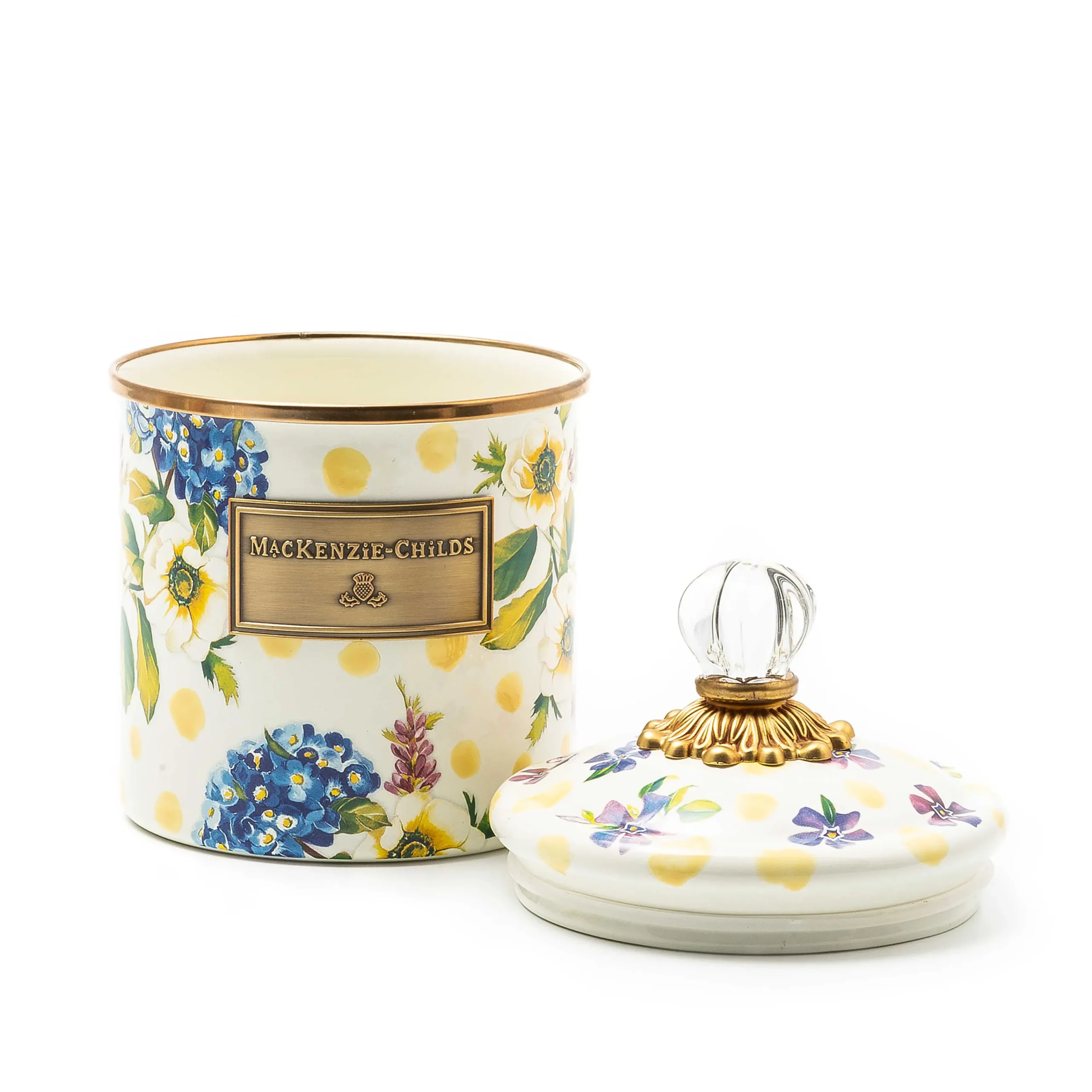 MacKenzie-Childs Kitchen Storage & Organization<Wildflowers Yellow Small Canister